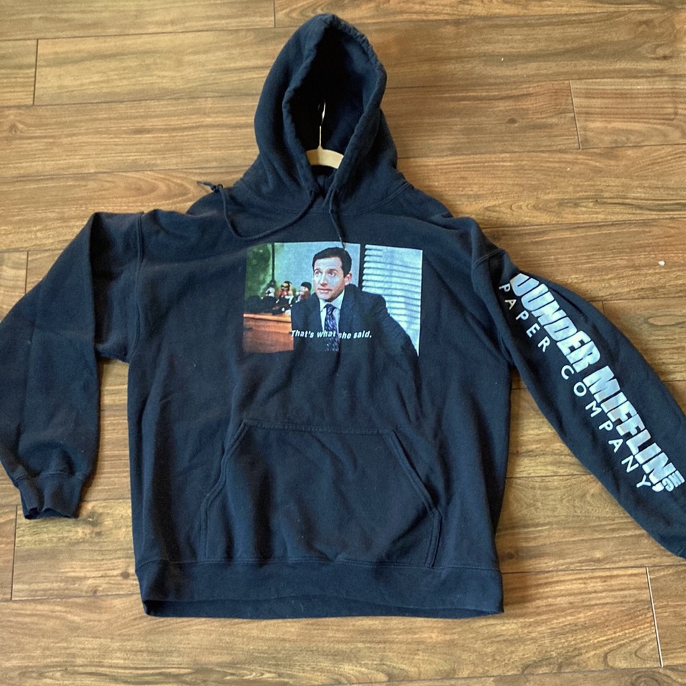 THE OFFICE TV SHOW That’s what she said sweatshirt hoodie Dunder Mifflan men’s L